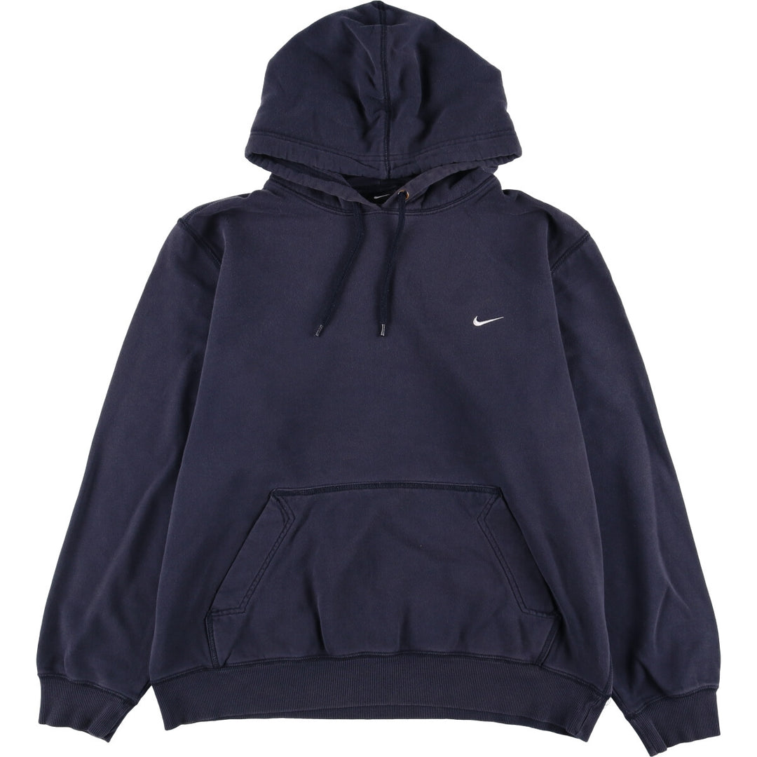 Nike Sweat Pullover Hoodie Men's XL Size cotton navy blue type Vintage Second Hand