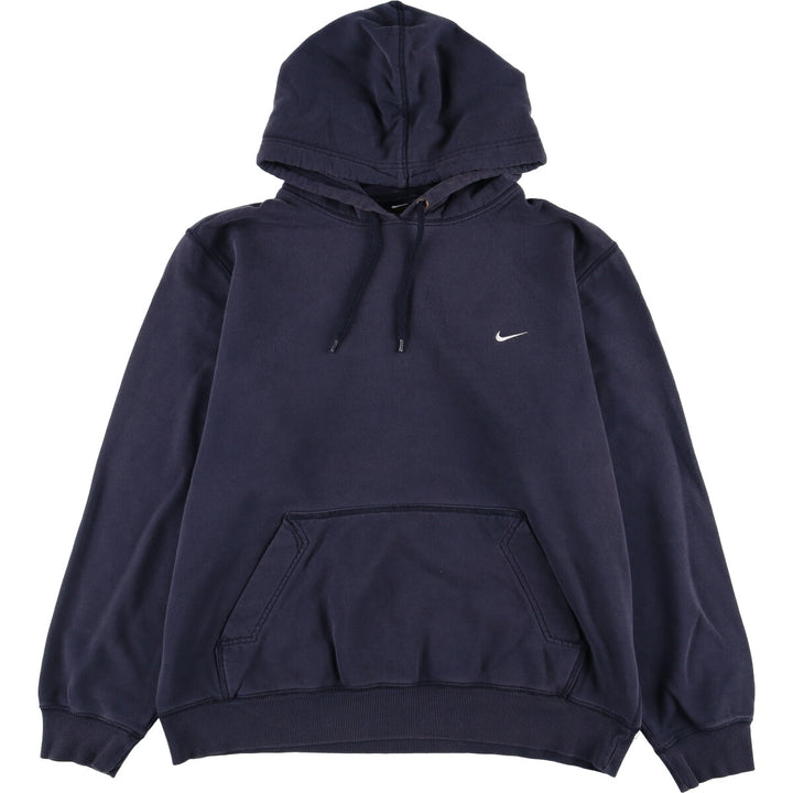 Nike Sweat Pullover Hoodie Men's XL Size cotton navy blue type Vintage Second Hand
