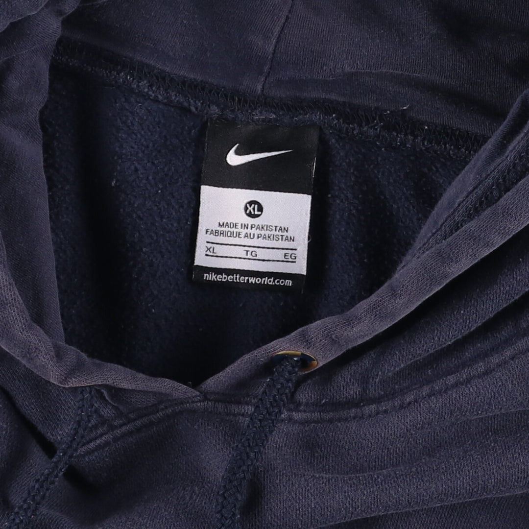 Nike Sweat Pullover Hoodie Men's XL Size cotton navy blue type Vintage Second Hand