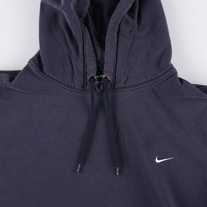 Nike Sweat Pullover Hoodie Men's XL Size cotton navy blue type Vintage Second Hand