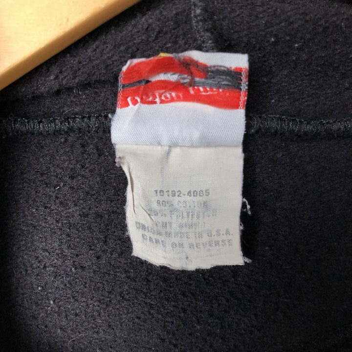 Union Line United Steelworkers (USW) Advertising Pullover Hoodie, Made in USA, Men's Size L unclear black type Vintage Second Hand