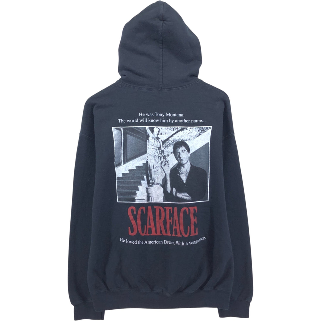 Scarface Movie Sweatshirt Pullover Hoodie, Men's Size L cotton black type Vintage Second Hand