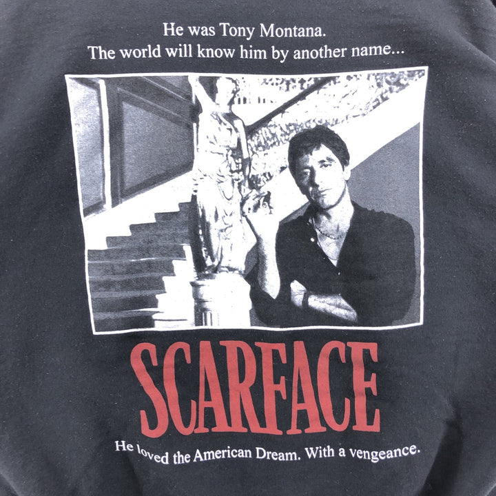 Scarface Movie Sweatshirt Pullover Hoodie, Men's Size L cotton black type Vintage Second Hand