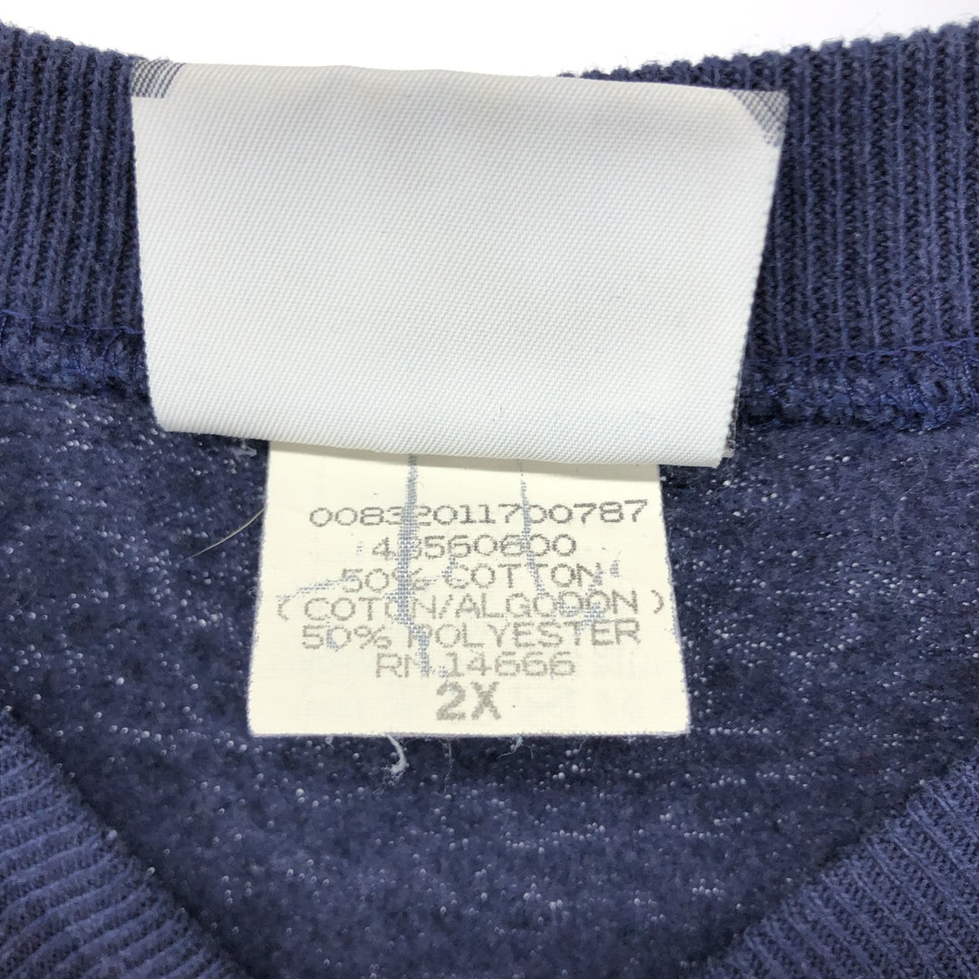 Vintage 90'S Lee printed sweatshirt, made in the USA, men's size XL cotton navy blue type Vintage Second Hand