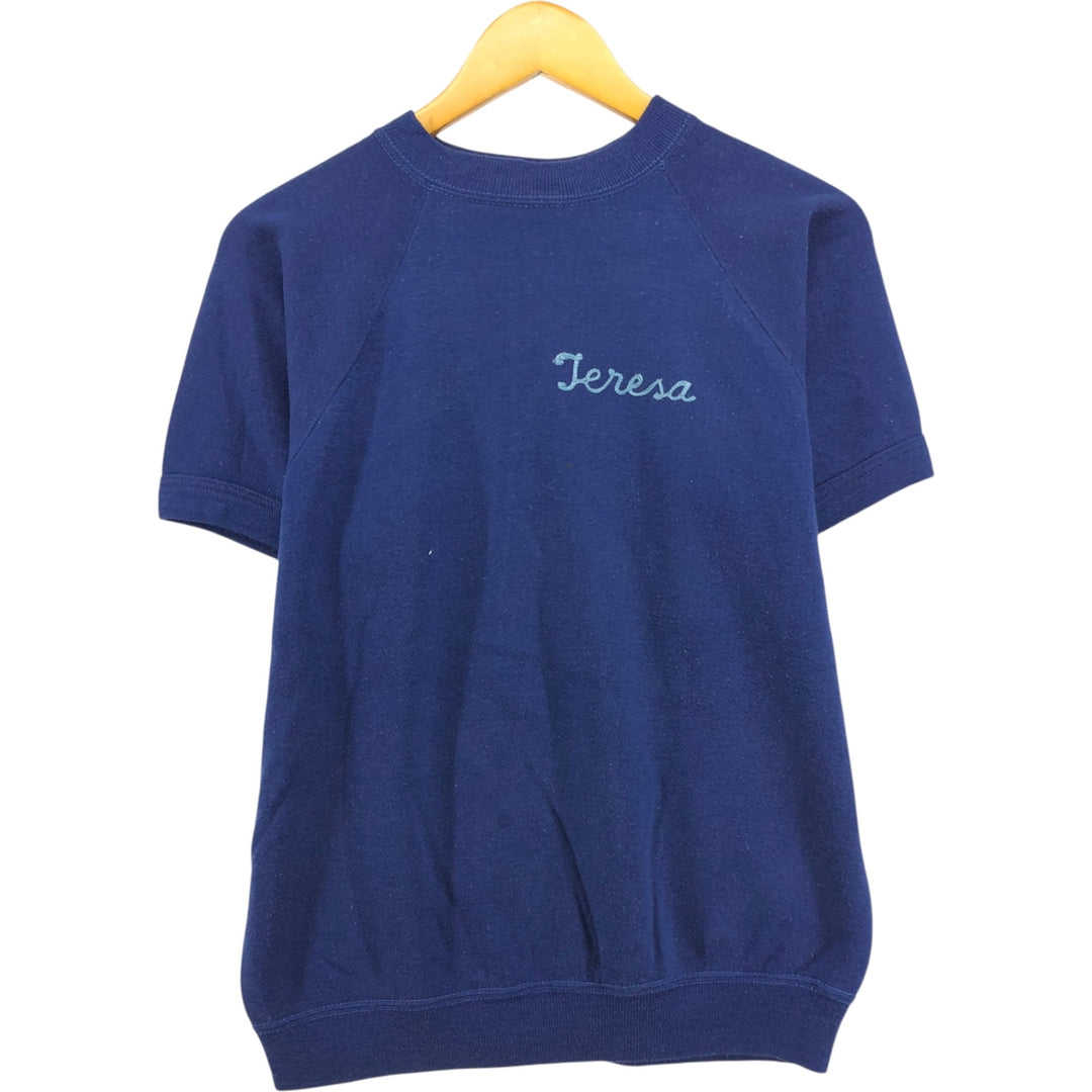 Vintage 1970'S JCPenney short-sleeved sweatshirt, size M, men's cotton blue type Vintage Second Hand