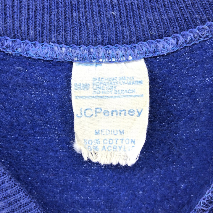 Vintage 1970'S JCPenney short-sleeved sweatshirt, size M, men's cotton blue type Vintage Second Hand