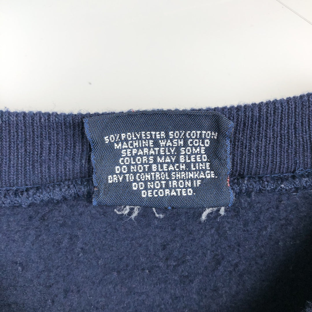 Vintage 90'S Jansport triple print college sweatshirt, made in the USA, size M. cotton navy blue type Vintage Second Hand
