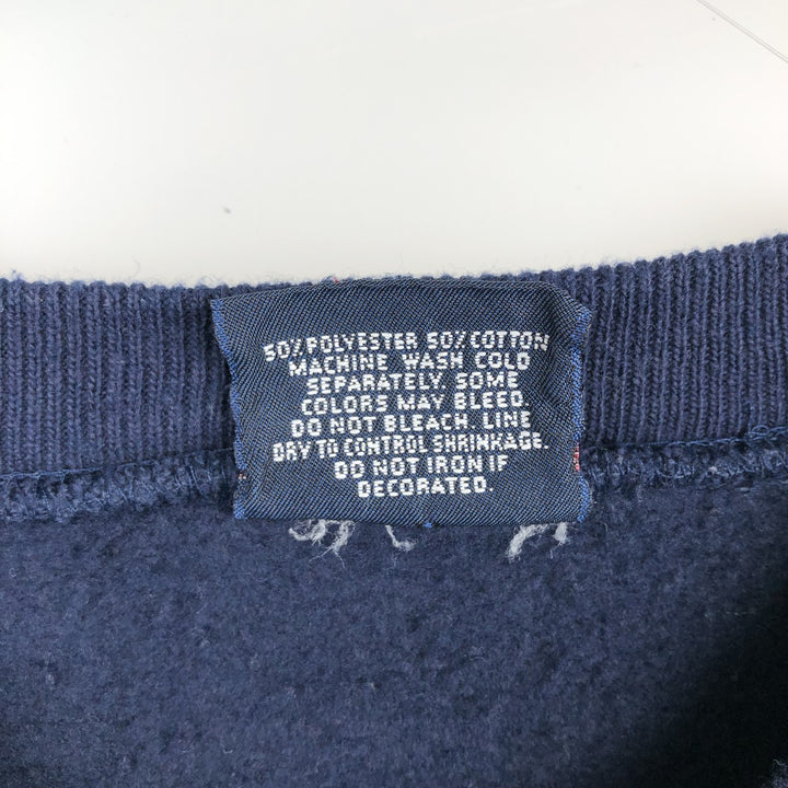 Vintage 90'S Jansport triple print college sweatshirt, made in the USA, size M. cotton navy blue type Vintage Second Hand
