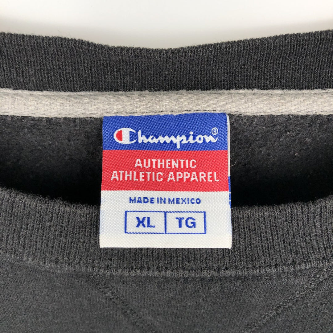 2000'S Champion Authentic Athletic Apparel Sweatshirt, Men's XL cotton black type Vintage Second Hand