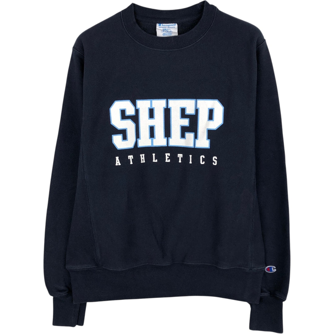 Champion REVERSE WEAVE Reverse Weave Print Sweatshirt, Men's Size Small cotton navy blue type Vintage Second Hand