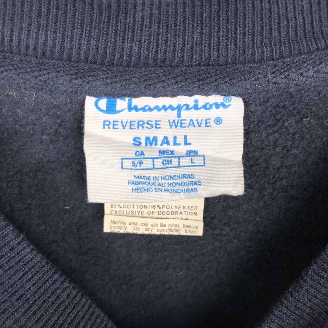 Champion REVERSE WEAVE Reverse Weave Print Sweatshirt, Men's Size Small cotton navy blue type Vintage Second Hand