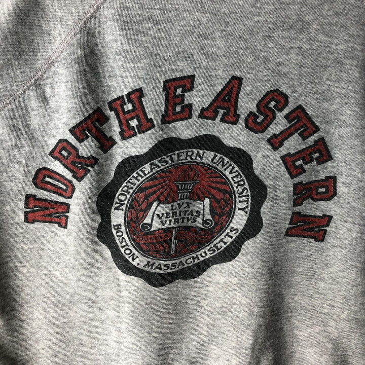 Vintage printed college sweatshirt, size M, men's unclear gray type Vintage Second Hand