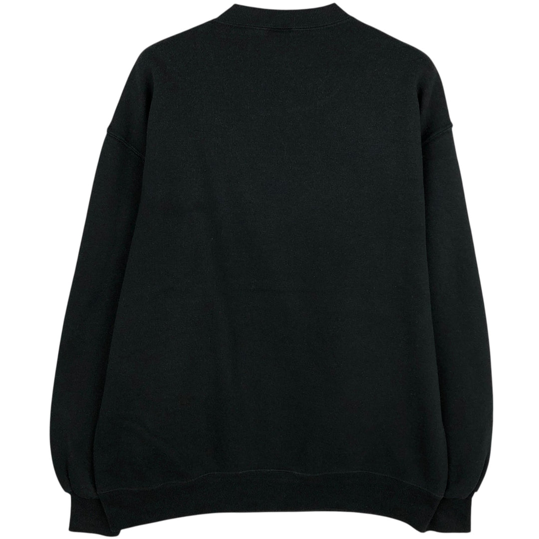 Vintage 80s-90'S Jerzees printed sweatshirt, sweatshirt, made in USA, men's XL size cotton black type Vintage Second Hand