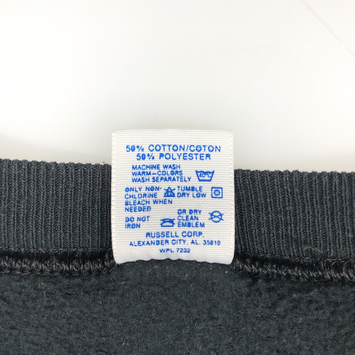 Vintage 80s-90'S Jerzees printed sweatshirt, sweatshirt, made in USA, men's XL size cotton black type Vintage Second Hand