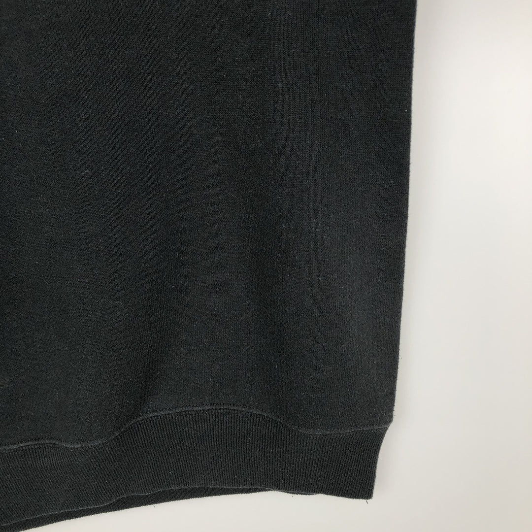 Vintage 80s-90'S Jerzees printed sweatshirt, sweatshirt, made in USA, men's XL size cotton black type Vintage Second Hand