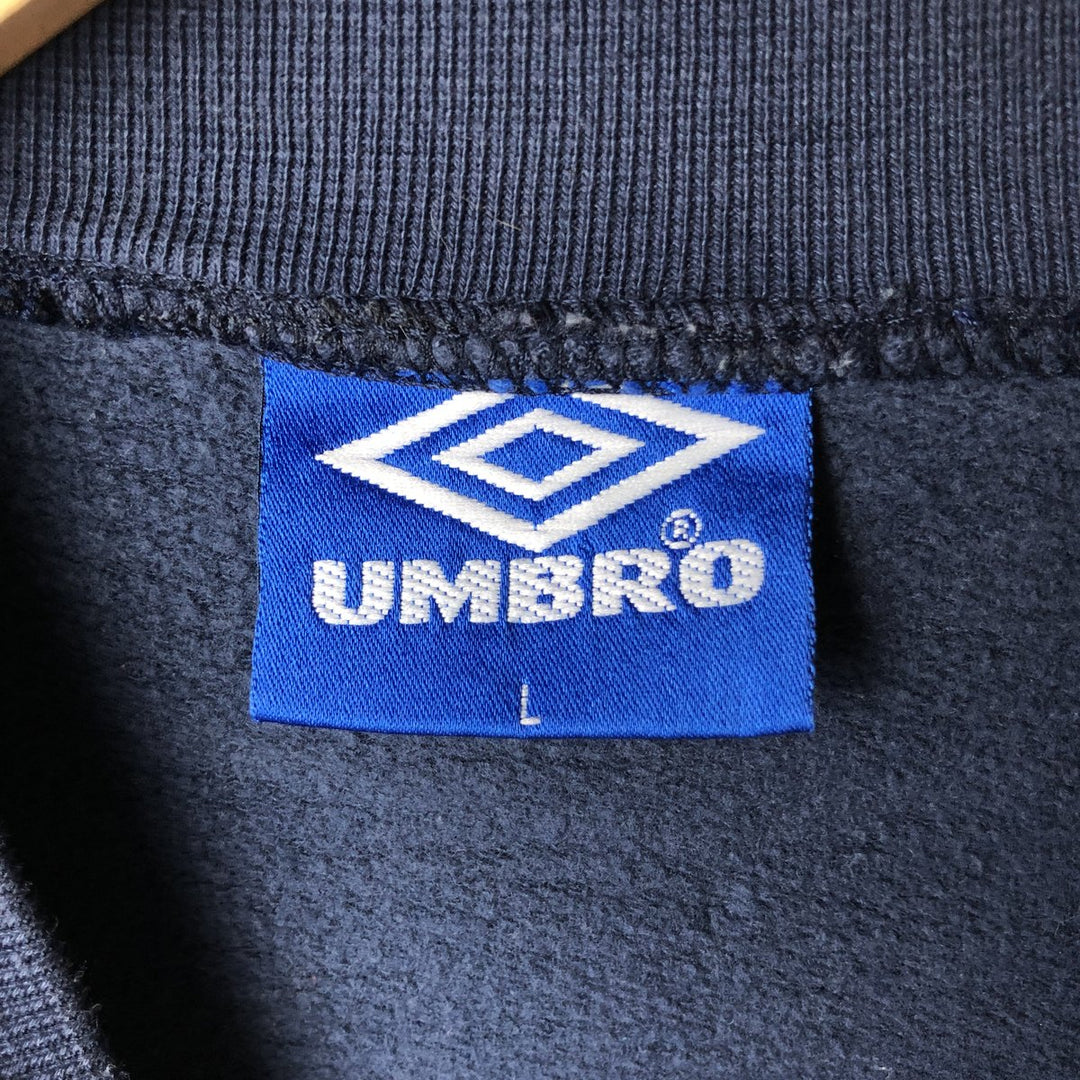 Vintage 90'S Umbro logo sweatshirt, size L, men's cotton navy blue type Vintage Second Hand