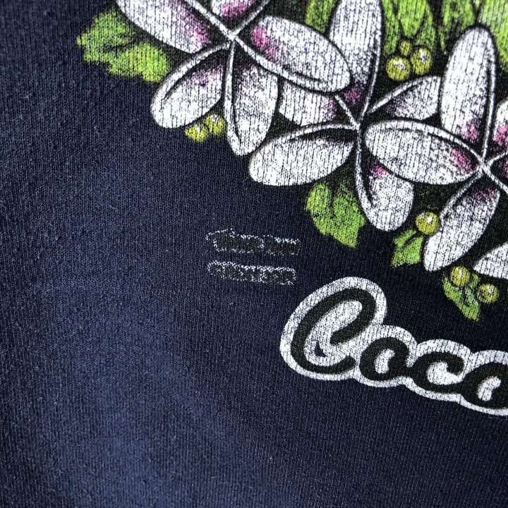 Jerzees Ron Jon Printed Sweatshirt, Men's, Size XL, Vintage cotton navy blue type Vintage Second Hand