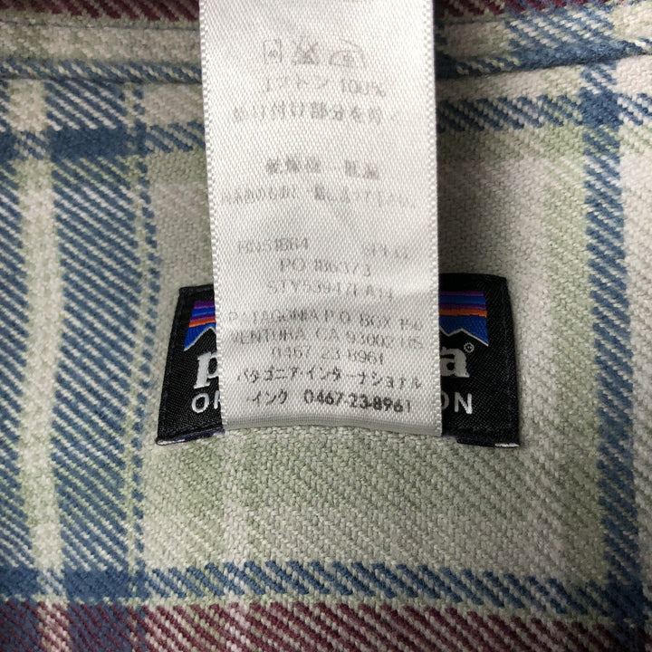 Patagonia Organic Cotton Long Sleeve Flannel Check Shirt, Men's Size L (STY53947FA14) Organic cotton gray type Vintage Second Hand