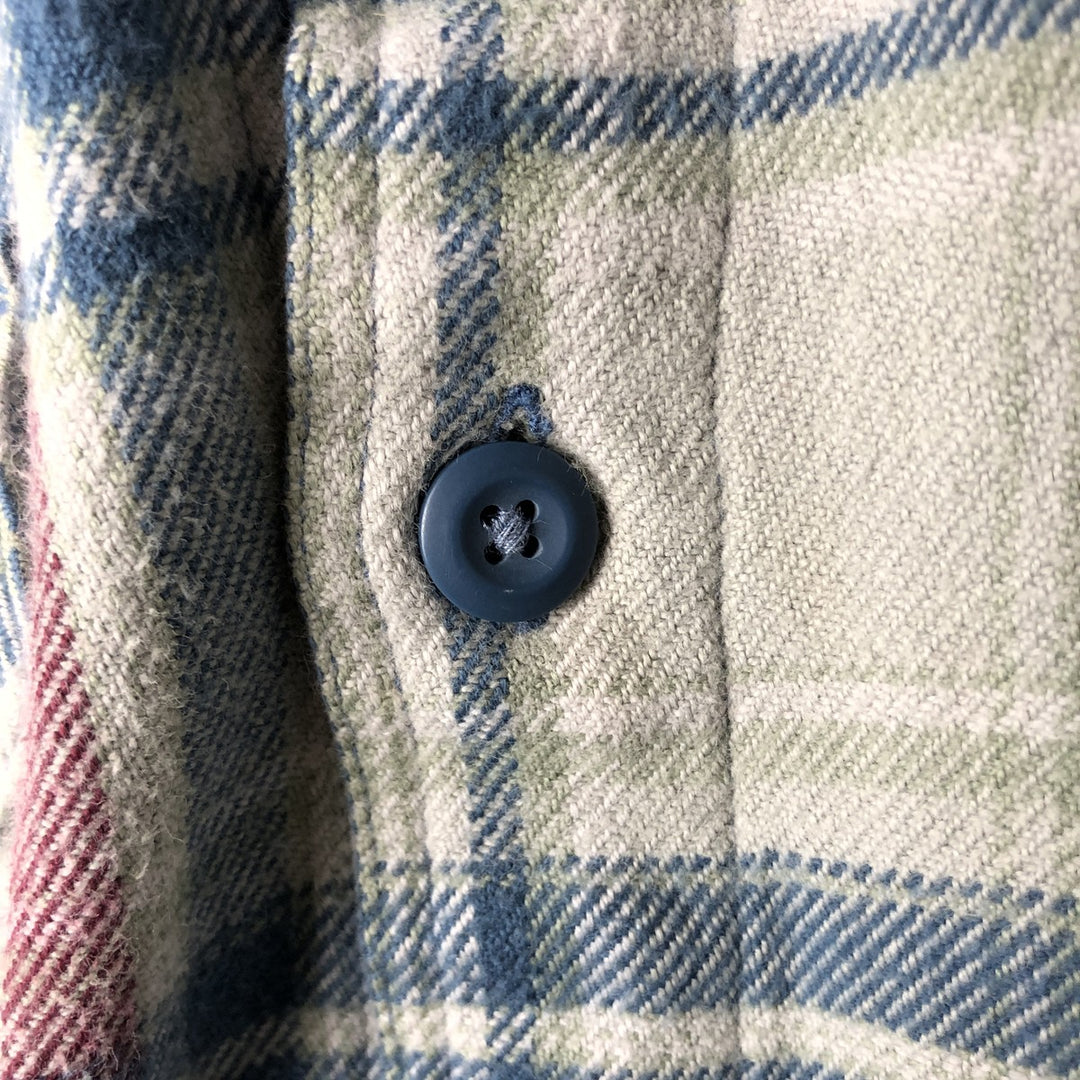 Patagonia Organic Cotton Long Sleeve Flannel Check Shirt, Men's Size L (STY53947FA14) Organic cotton gray type Vintage Second Hand