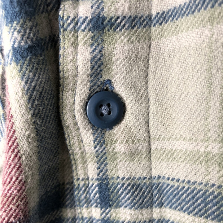 Patagonia Organic Cotton Long Sleeve Flannel Check Shirt, Men's Size L (STY53947FA14) Organic cotton gray type Vintage Second Hand