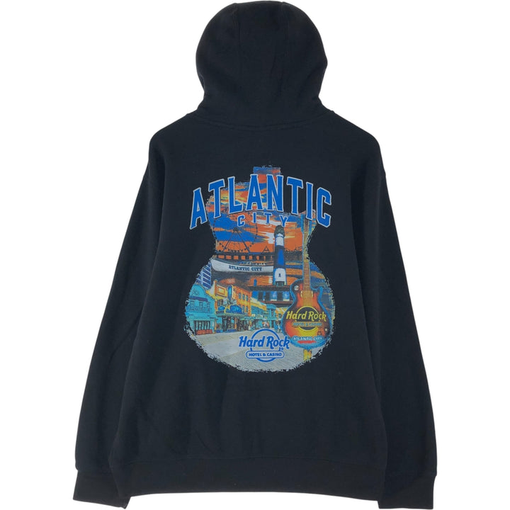 HARD ROCK HOTEL AND CASINO Hard Rock Hotel and Casino full-zip sweatshirt, men's size L cotton black type Vintage Second Hand