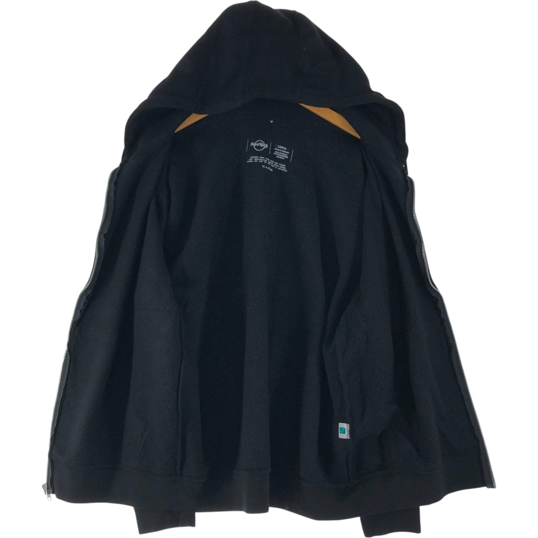 HARD ROCK HOTEL AND CASINO Hard Rock Hotel and Casino full-zip sweatshirt, men's size L cotton black type Vintage Second Hand