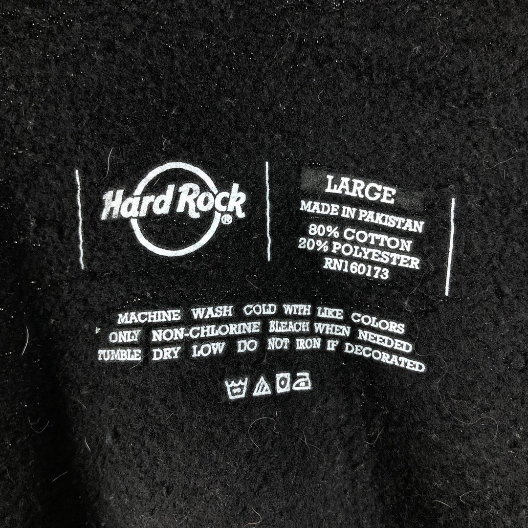 HARD ROCK HOTEL AND CASINO Hard Rock Hotel and Casino full-zip sweatshirt, men's size L cotton black type Vintage Second Hand