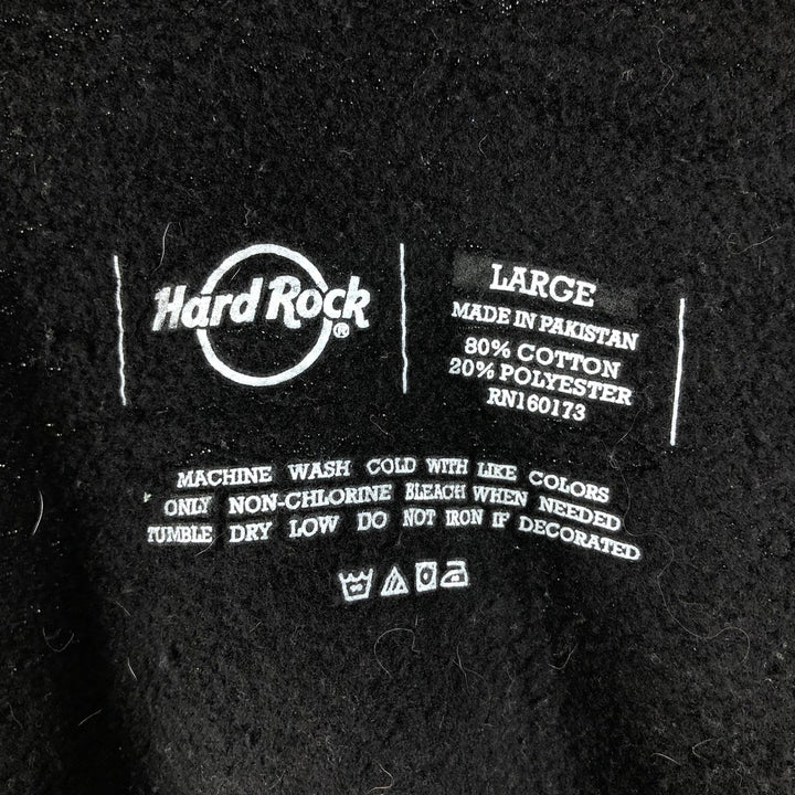 HARD ROCK HOTEL AND CASINO Hard Rock Hotel and Casino full-zip sweatshirt, men's size L cotton black type Vintage Second Hand