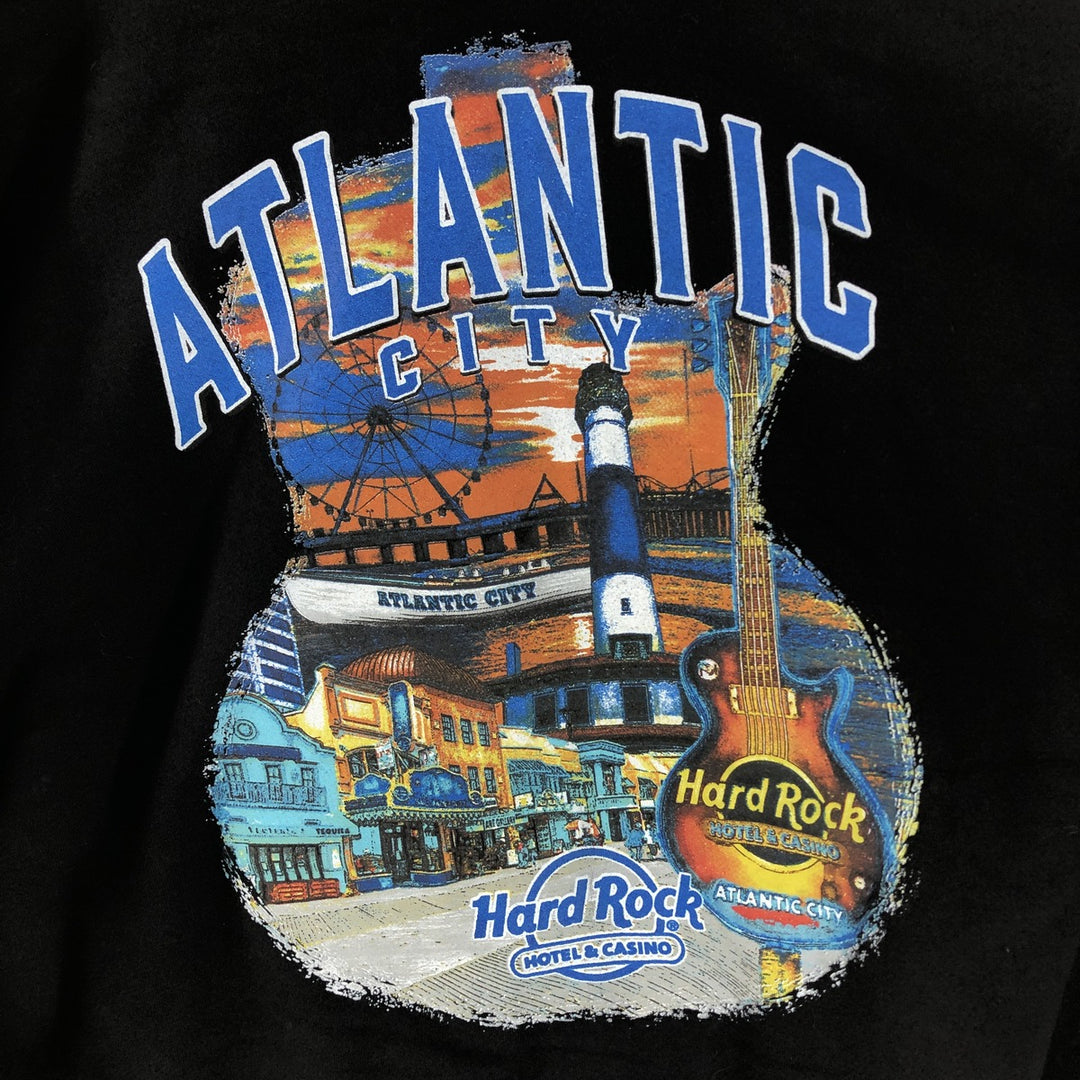 HARD ROCK HOTEL AND CASINO Hard Rock Hotel and Casino full-zip sweatshirt, men's size L cotton black type Vintage Second Hand