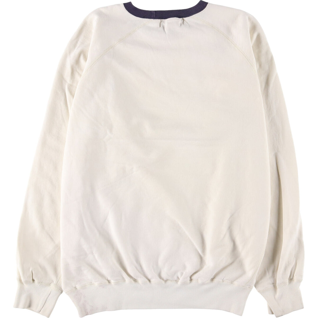 Ralph Lauren POLO by Ralph Lauren One Point Logo Sweatshirt Trainer Men's M size cotton pale white type Vintage Second Hand