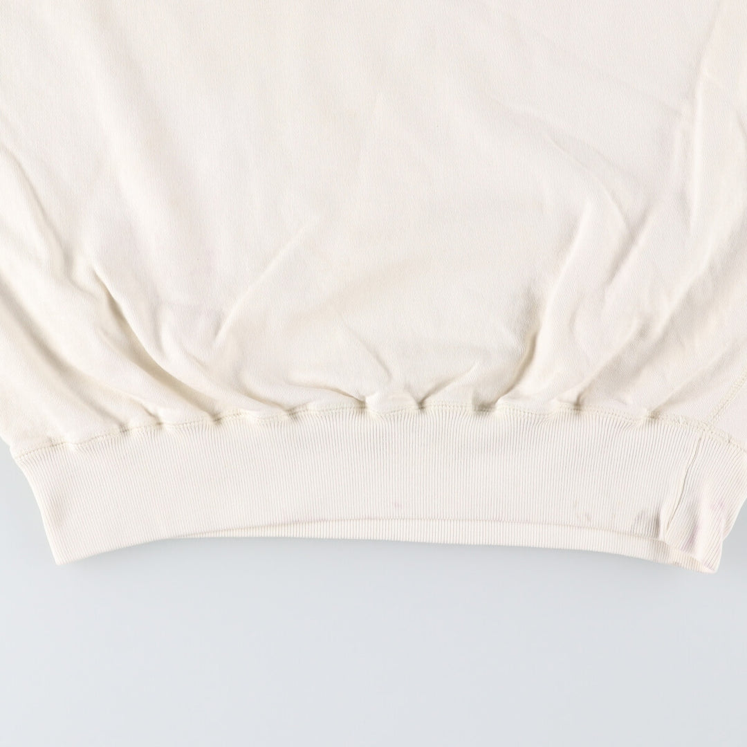 Ralph Lauren POLO by Ralph Lauren One Point Logo Sweatshirt Trainer Men's M size cotton pale white type Vintage Second Hand