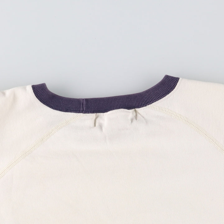Ralph Lauren POLO by Ralph Lauren One Point Logo Sweatshirt Trainer Men's M size cotton pale white type Vintage Second Hand