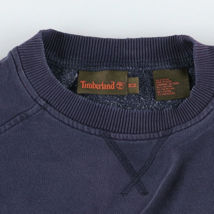 Vintage 90s-00'S Timberland logo sweatshirt, size M, men's cotton navy blue type Vintage Second Hand