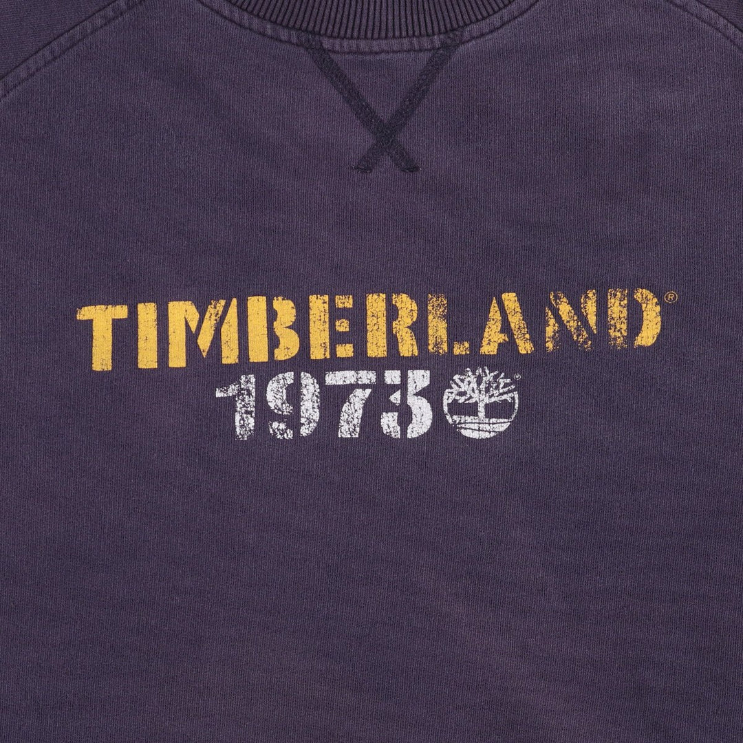 Vintage 90s-00'S Timberland logo sweatshirt, size M, men's cotton navy blue type Vintage Second Hand