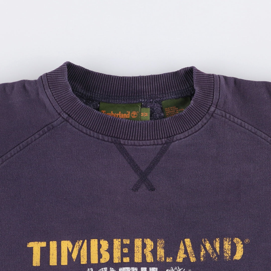 Vintage 90s-00'S Timberland logo sweatshirt, size M, men's cotton navy blue type Vintage Second Hand