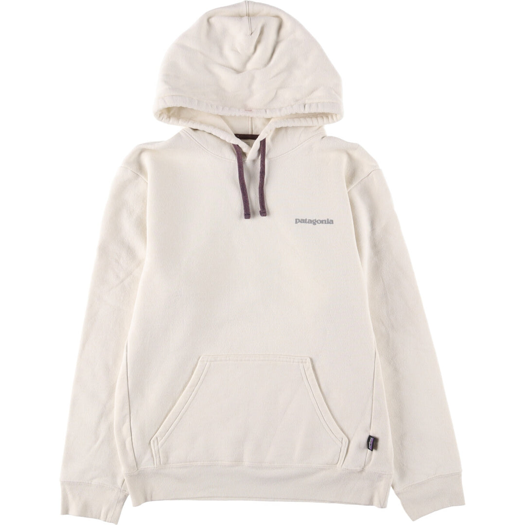 Patagonia Fitz Roy Icon Uprising Hoodie 39666FA22, Men's Size Small polyester ivory Vintage Second Hand