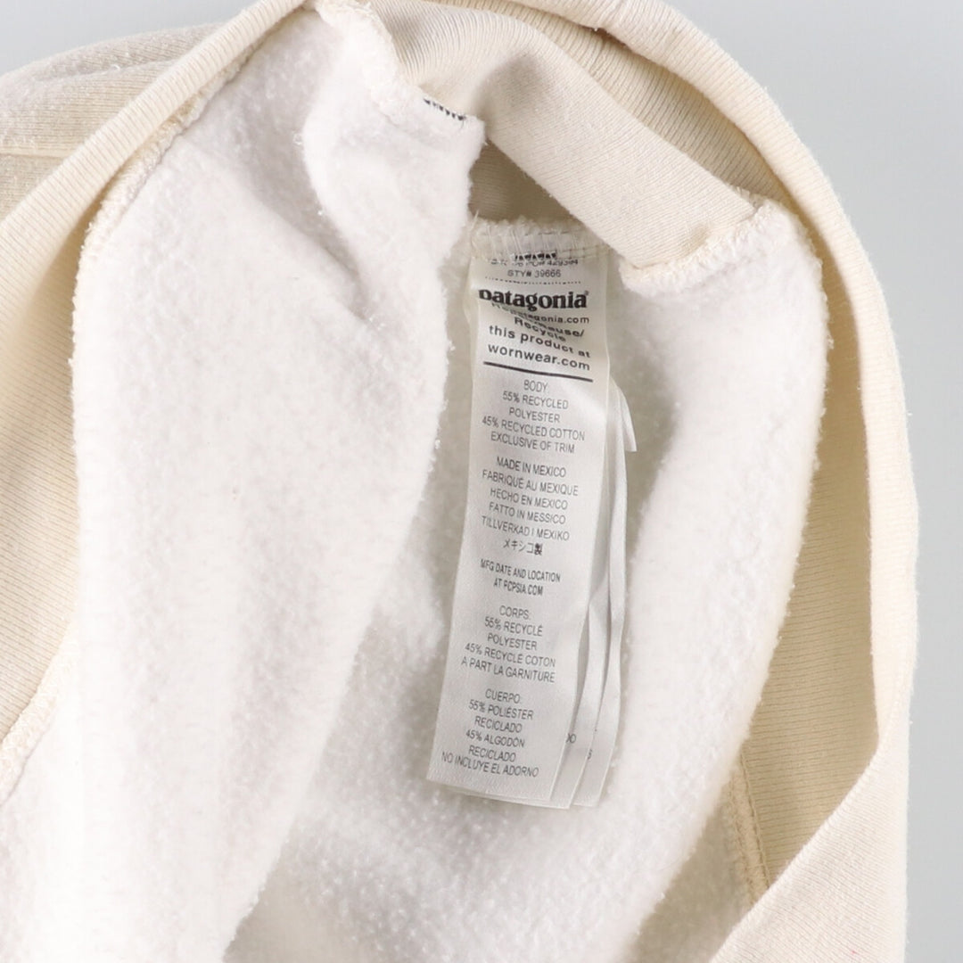 Patagonia Fitz Roy Icon Uprising Hoodie 39666FA22, Men's Size Small polyester ivory Vintage Second Hand