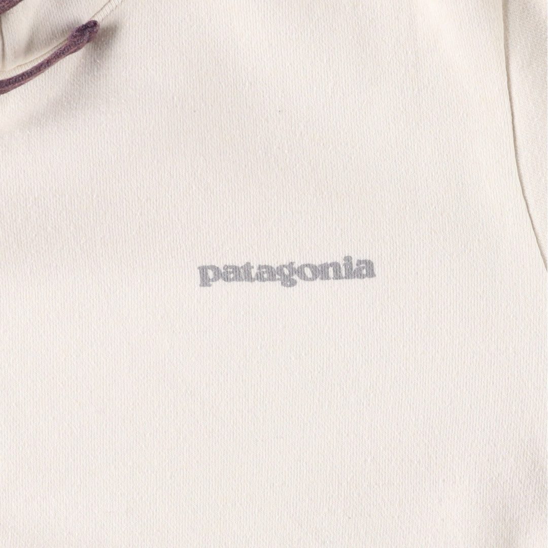 Patagonia Fitz Roy Icon Uprising Hoodie 39666FA22, Men's Size Small polyester ivory Vintage Second Hand