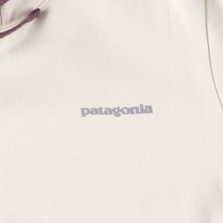 Patagonia Fitz Roy Icon Uprising Hoodie 39666FA22, Men's Size Small polyester ivory Vintage Second Hand