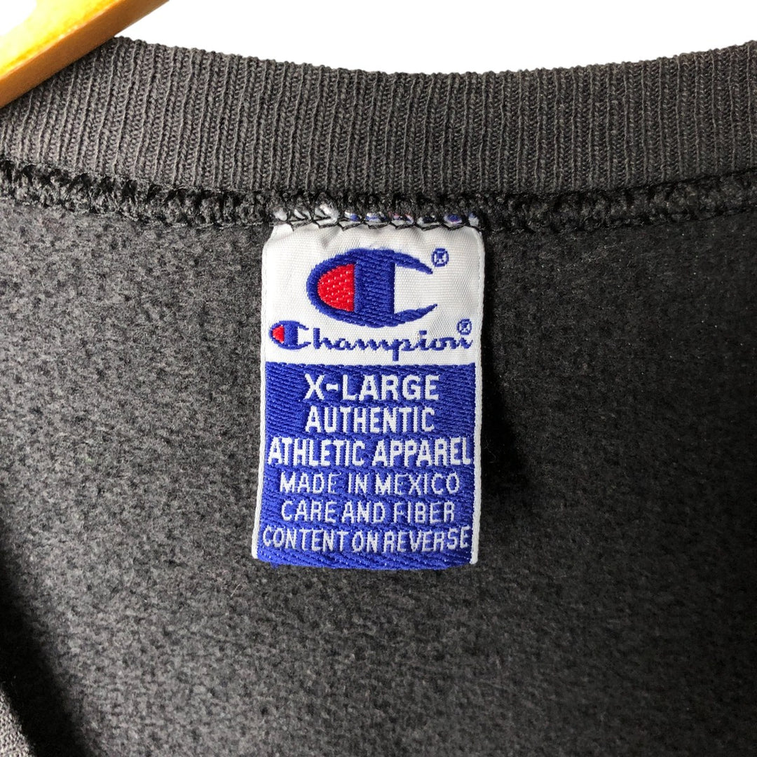 Vintage 90'S Champion Authentic Athletic Apparel logo sweatshirt, men's size XL cotton Charcoal Vintage Second Hand