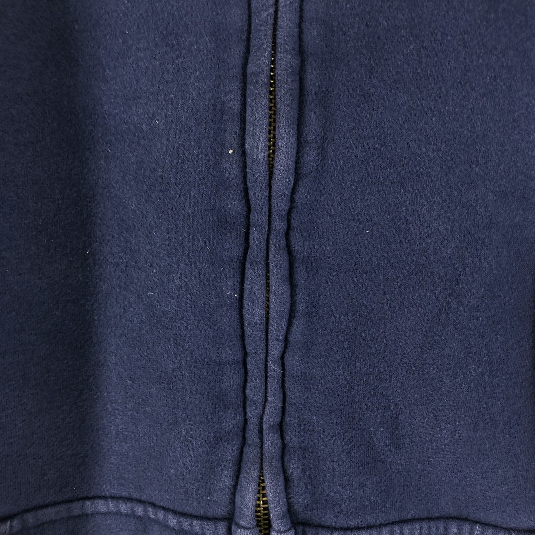 Tommy Hilfiger Sweatshirt Full Zip Hoodie, Men's XL cotton navy blue type Vintage Second Hand