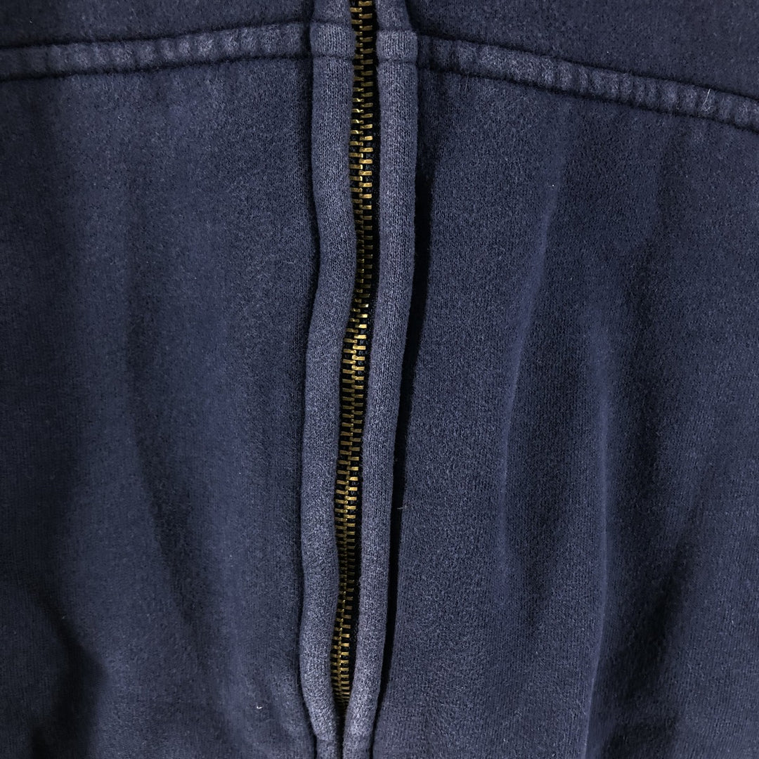 Tommy Hilfiger Sweatshirt Full Zip Hoodie, Men's XL cotton navy blue type Vintage Second Hand