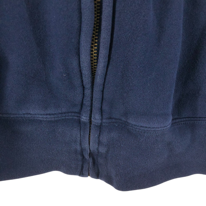 Tommy Hilfiger Sweatshirt Full Zip Hoodie, Men's XL cotton navy blue type Vintage Second Hand