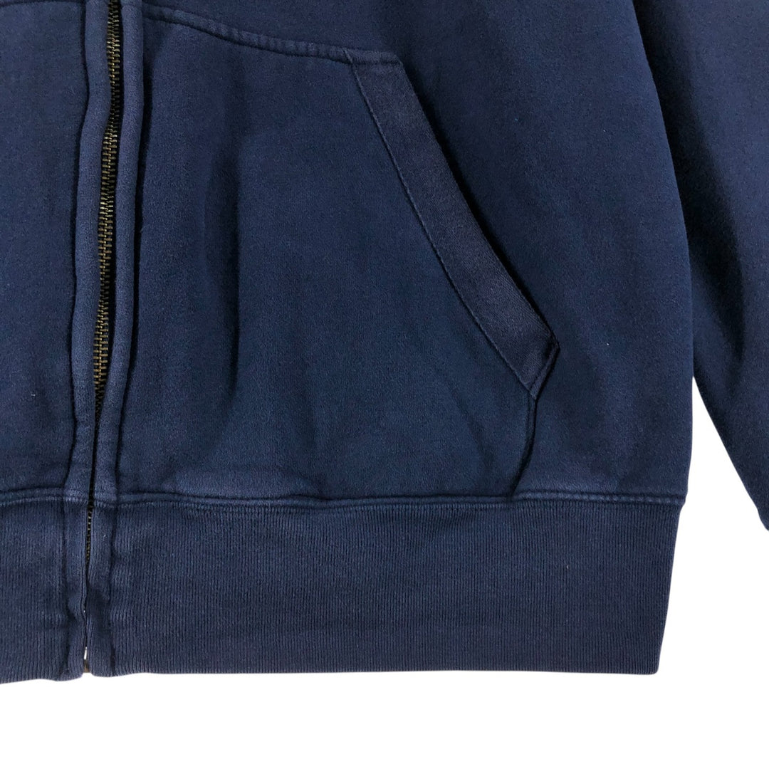 Tommy Hilfiger Sweatshirt Full Zip Hoodie, Men's XL cotton navy blue type Vintage Second Hand