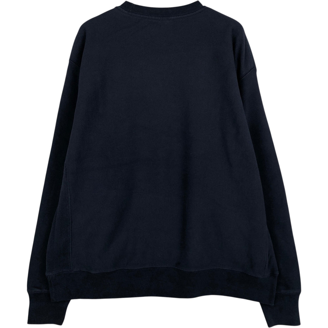 Champion REVERSE WEAVE Reverse Weave 3-row print college sweatshirt, sweatshirt, men's XL size cotton navy blue type Vintage Second Hand