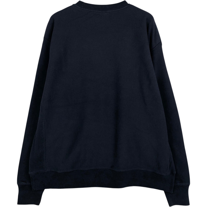 Champion REVERSE WEAVE Reverse Weave 3-row print college sweatshirt, sweatshirt, men's XL size cotton navy blue type Vintage Second Hand