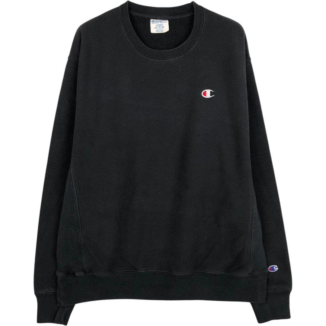 Champion REVERSE WEAVE Reverse Weave One Point Logo Sweatshirt Trainer Men's L size unclear black type Vintage Second Hand
