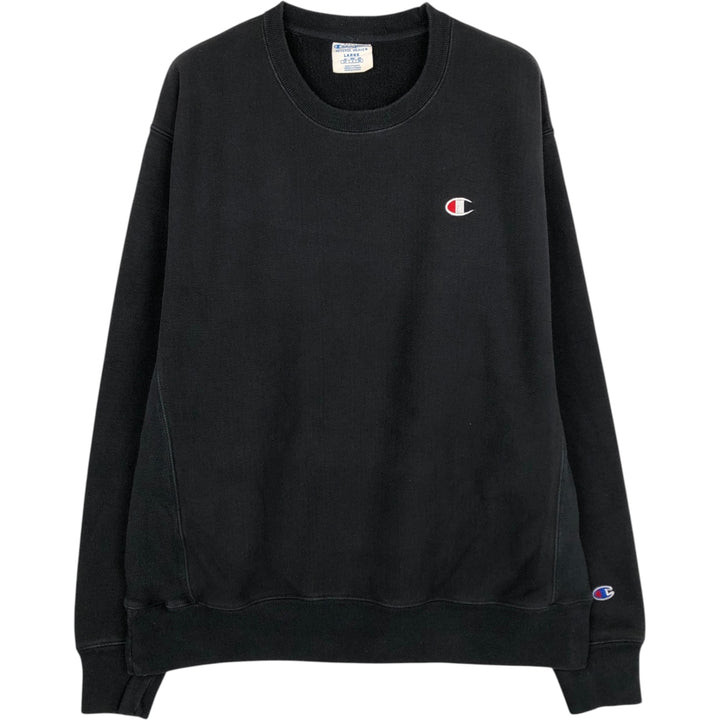Champion REVERSE WEAVE Reverse Weave One Point Logo Sweatshirt Trainer Men's L size unclear black type Vintage Second Hand