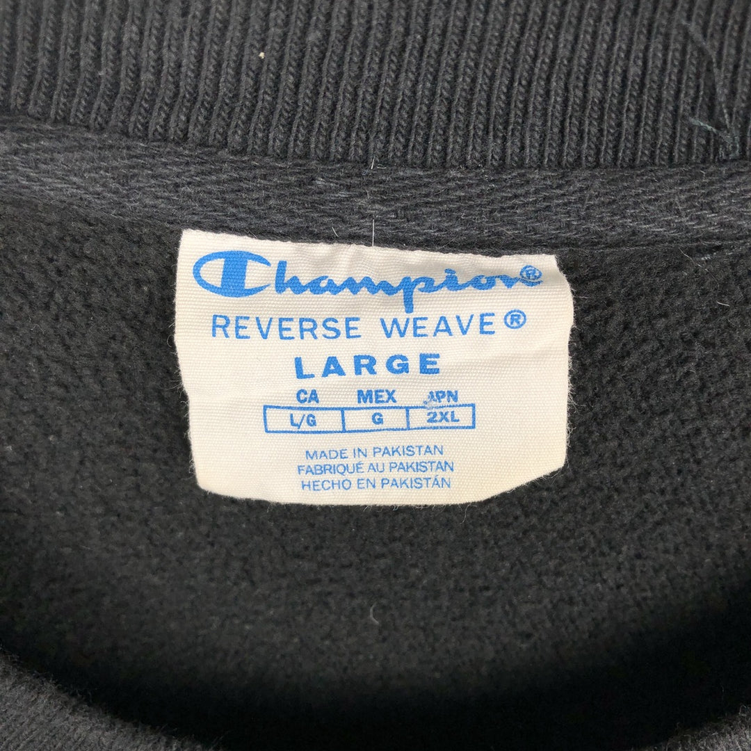Champion REVERSE WEAVE Reverse Weave One Point Logo Sweatshirt Trainer Men's L size unclear black type Vintage Second Hand