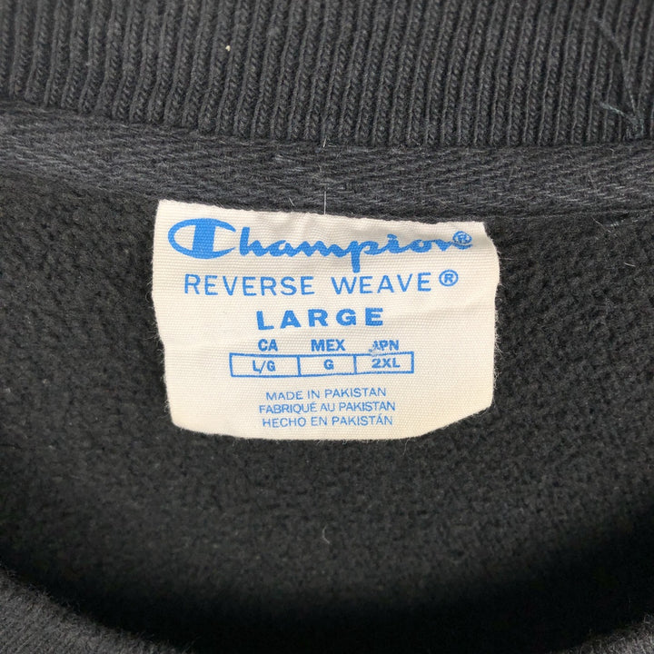 Champion REVERSE WEAVE Reverse Weave One Point Logo Sweatshirt Trainer Men's L size unclear black type Vintage Second Hand